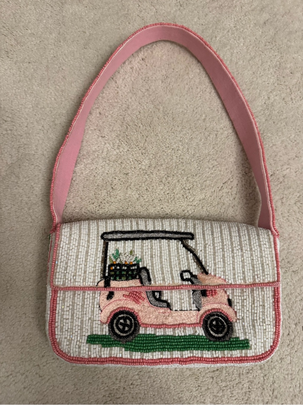 Anthropologie Fiona Beaded Shoulder Bag